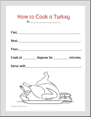 Writing Prompt: How to Cook a Turkey (prek-1)