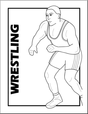 Clip Art: Wrestling B&W