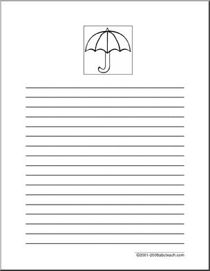 Writing Paper: Umbrella