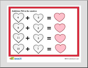 Math: Valentine’s Day – Addition