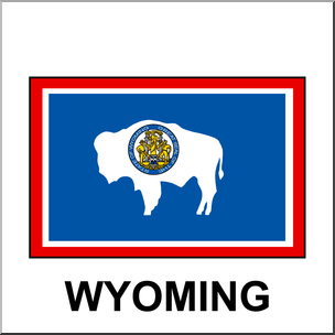 Clip Art: Flags: Wyoming B&W
