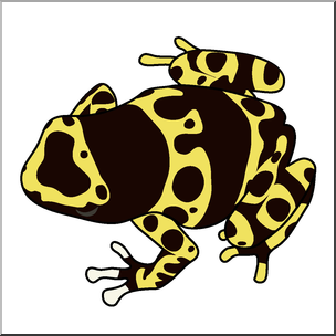 Clip Art: Frogs: Yellow Banded Poison Dart Frog Color 1 – Abcteach