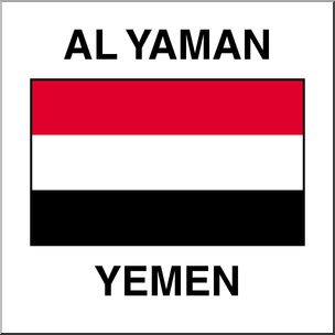 Clip Art: Flags: Yemen Color