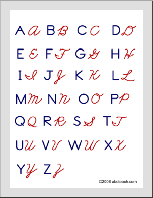 Chart: Uppercase Alphabet (ZB-Style Font)