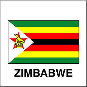 Clip Art: Flags: Zimbabwe Color