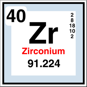 Clip Art: Elements: Zirconium Color