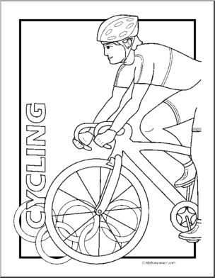 Coloring Page: Summer Olympics – Cycling