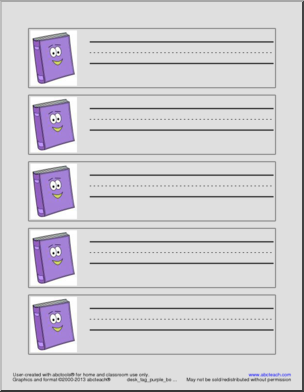 Desk Tags: Purple Book (portrait)