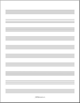 Music Sheet (10 staves, portrait orientation)