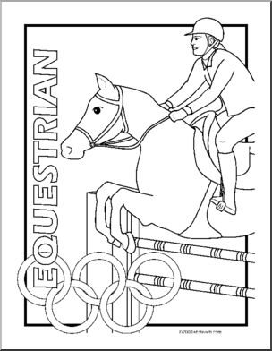 Coloring Page: Summer Olympics – Equestrian
