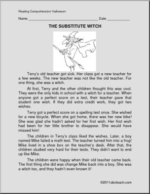 Fiction: The Substitute Witch (elem)