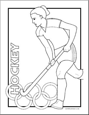 Coloring Page: Summer Olympics – Hockey