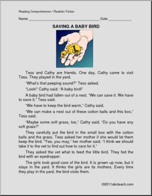Fiction: Saving a Baby Bird (primary)