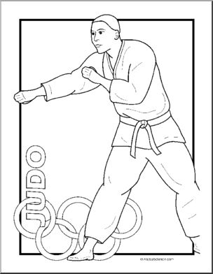 Coloring Page: Summer Olympics – Judo