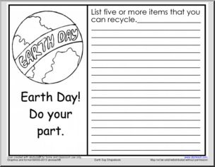 Earth Day: What Can You Recycle? (grades k-2)