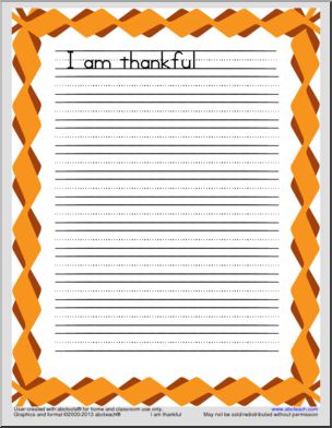 i am thankful for paper