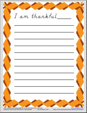 Writing Prompt: I am thankful