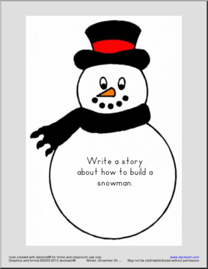 Shapebook: Snowman Story Starter