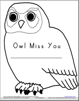 Shapebook: Owl Miss You (blank)