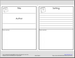 Book Report Form: Story Grammar