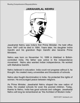 Biography: Nehru (primary/elem)