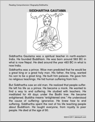 Biography: Gautama Siddhartha (primary/elem)