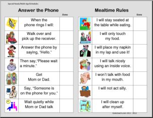 Schedules and Routines: Answering Phones and Mealtime Rules