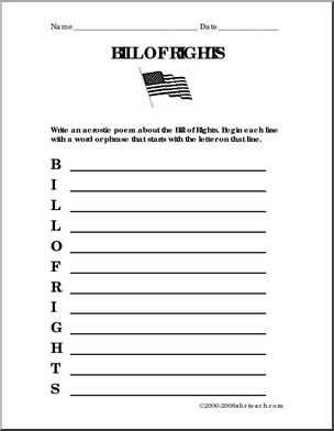 Bill of Rights (elem) Acrostic Form