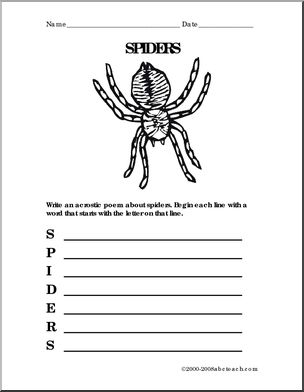 Acrostic Form: Spiders