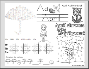April Activity Mat Set (primary)
