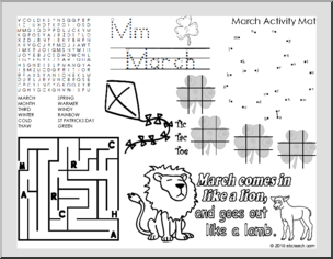 March Activity Mat Set (primary)