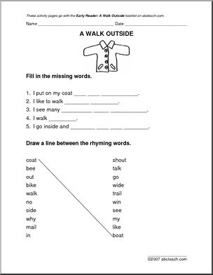 Activity Pages: A Walk Outside (primary)