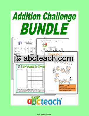 Activity Mats: Addition Challenge Bundle (87 pages)