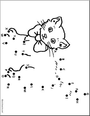 Dot to Dot: Kitten (alphabet)