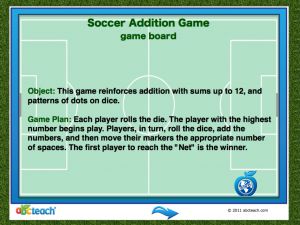 Interactive: Flipchart: Soccer: Board Game (prek/elem)