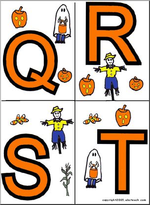 Alphabet Letter Patterns: Halloween 2 (Q-Z) (color)