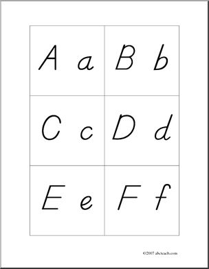 Flashcards: Manuscript Letters Aa – Zz (DN-Style Font)