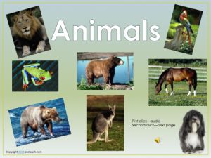 PowerPoint: Presentation with Audio: I See…Animals (pre-k/primary)