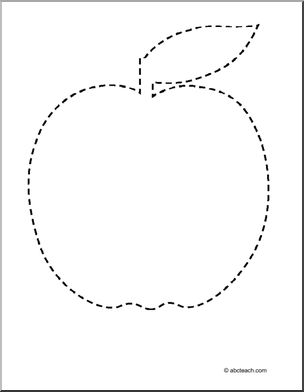 Trace and Color: Apple – Abcteach