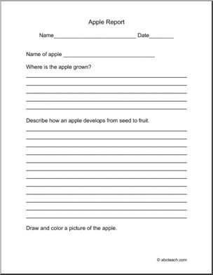 Report Form: Apples