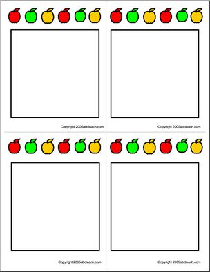 Notecards: Apples (color)