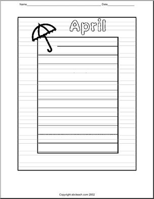 Writing Paper: April (primary/elem)