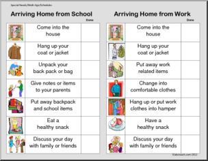 Schedules and Routines: Arriving Home from School or Work