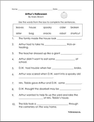 Arthur’s Halloween (primary) Book – Abcteach