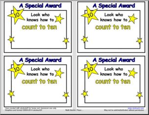 Math: Special Awards – I Can Count!