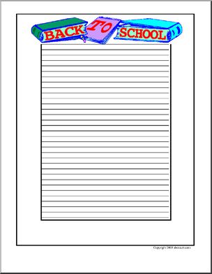 Writing Paper: Back to School (upper elementary)