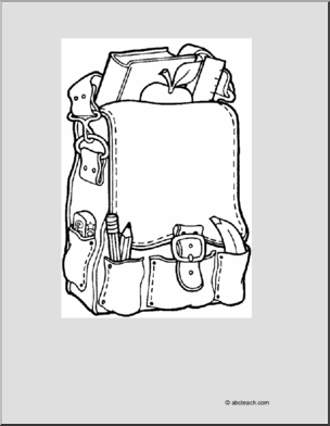 Coloring Page: Backpack