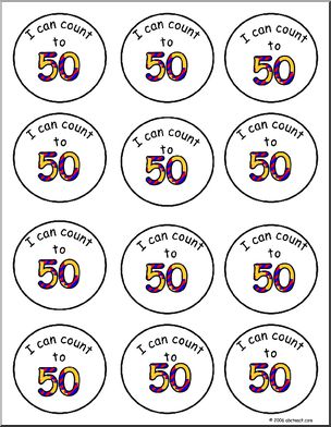 Small Badges: “I can count to 50”