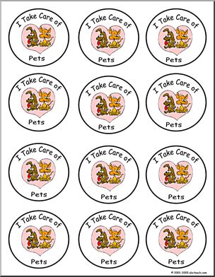 Small Badges: I Take Care of Pets