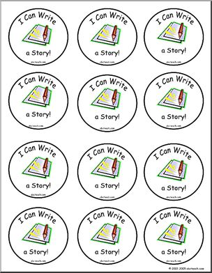 Small Badge: I Can Write a Story!